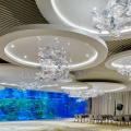 Modern Customizable led crystal european suspension luxury Ballroom glass chandelier ceiling lamp
